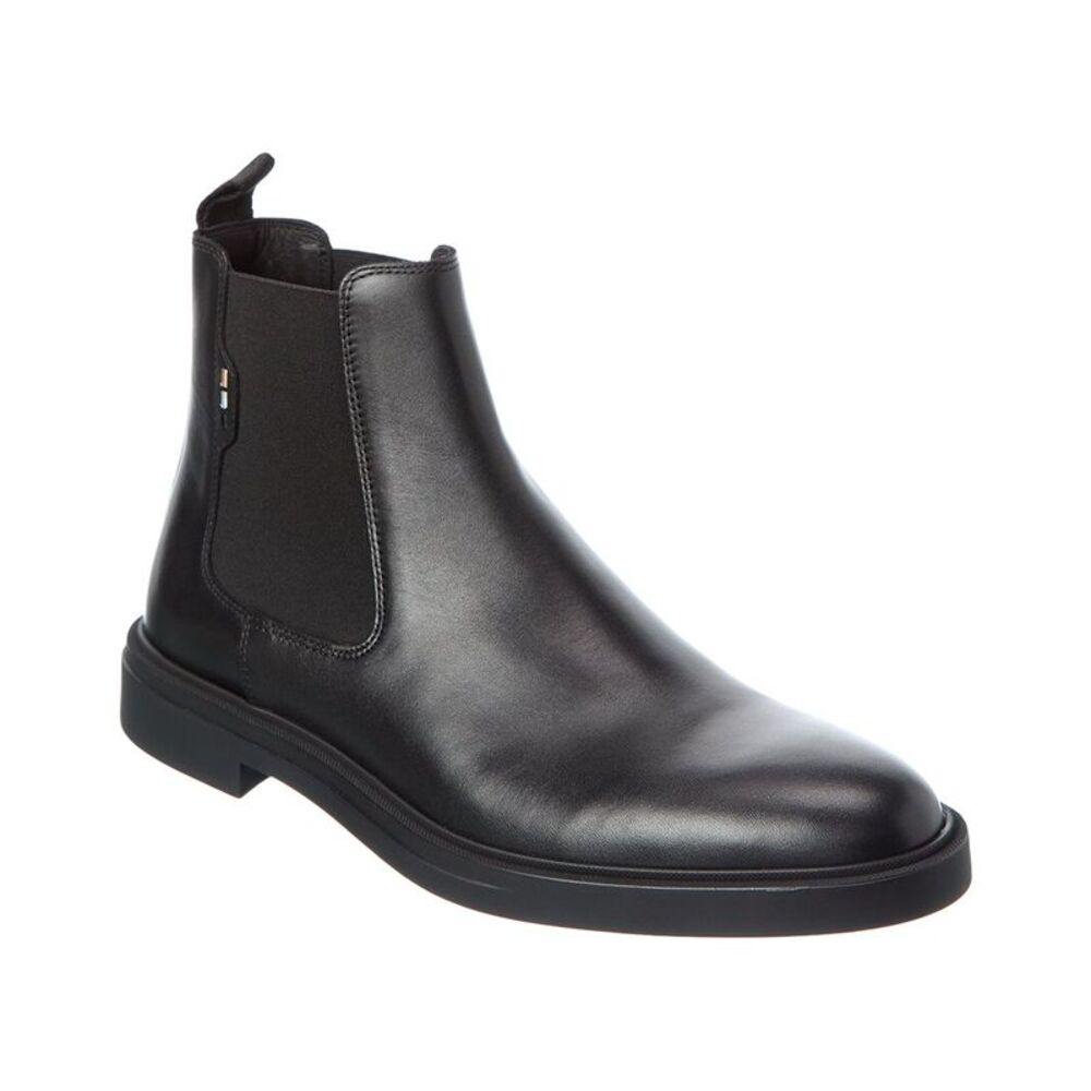 Hugo Boss Calev Leather Boot, Black